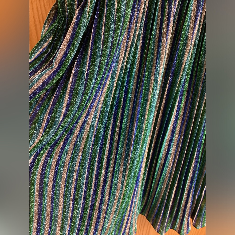 Dress the population Rosalie Metallic Stripe Strapless Cocktail Dress - Picture 5 of 16
